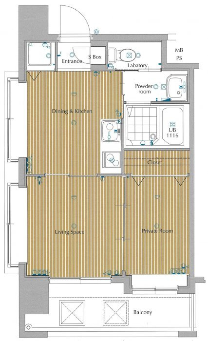 ネストピア平尾駅前の間取り|ネストピア平尾駅前（2DK）　間取り