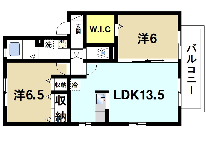 コート宮ノ下の間取り|2LDKの間取り