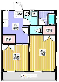 【間取り】 | サンハイツ釘元