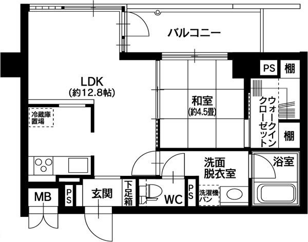 シーブリーズ大濠の間取り|シーブリーズ大濠(1LDK)　間取り