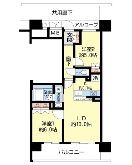 【間取り】 | ロジュマンタワー梅田
