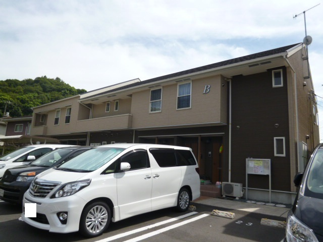 倉敷市福田町古新田のアパートの外観