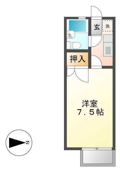 エステート中庄の間取り