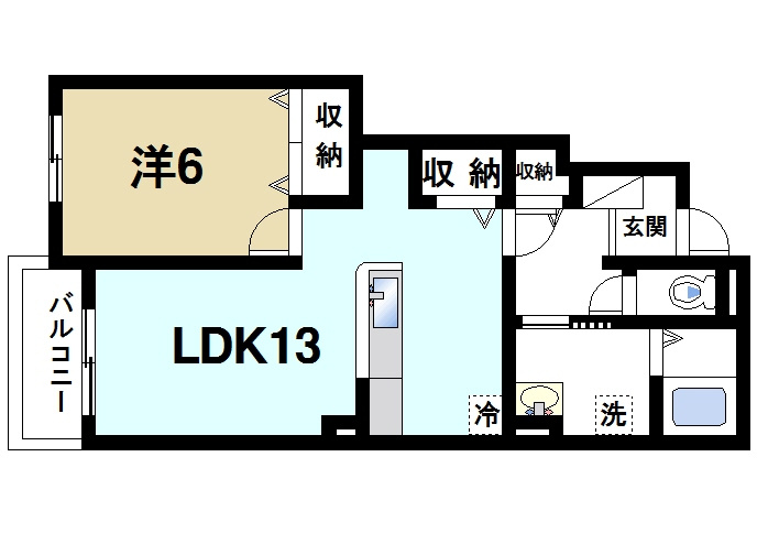 コンフォール州見台７番館の間取り