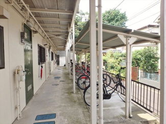 【その他共用部分】 | シティハイムらん | 屋根付き駐輪場、バイク置き場もご相談下さい！