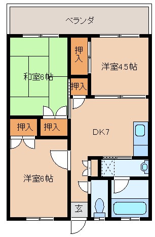 コーポフレンディーⅠの間取り