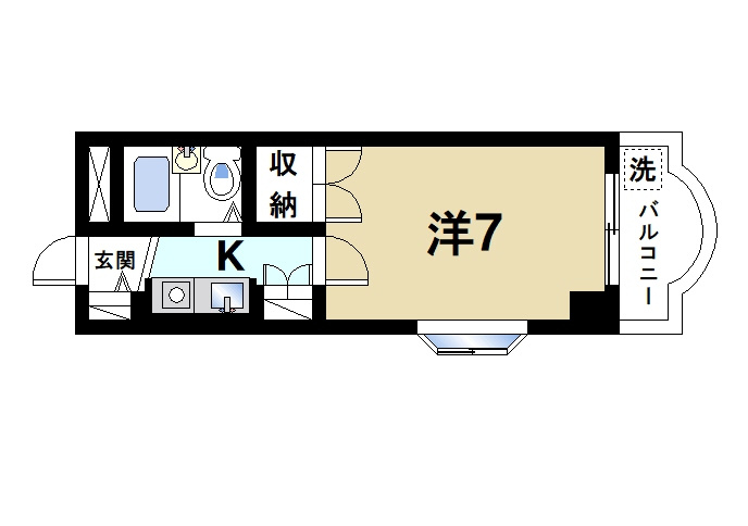 アミティ西大寺Ｐ８の間取り|間取りです