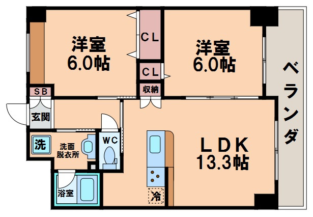 【間取り】 | シャンピア西田辺