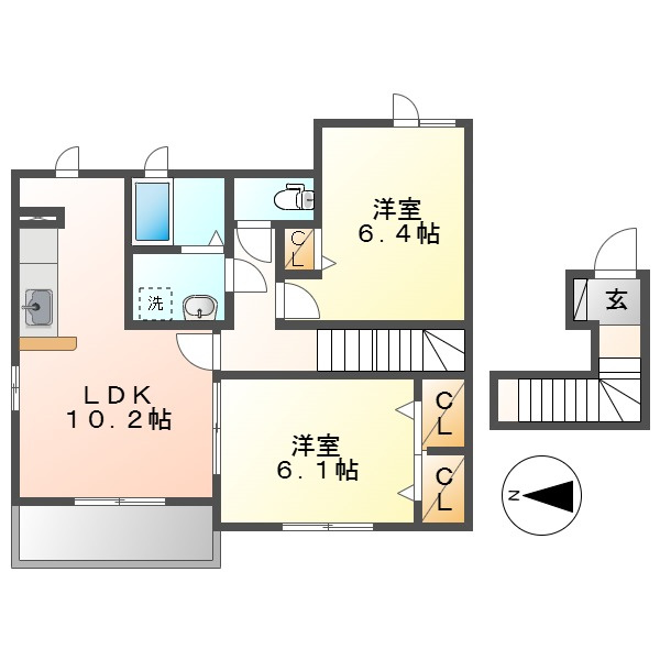 シェソワＣの間取り