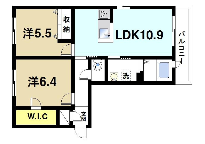 シャーメゾン七条の間取り
