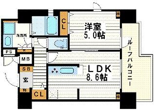 【間取り】 | アスヴェル天満橋
