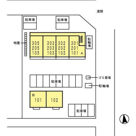 コム・シェ・ヴの区画図