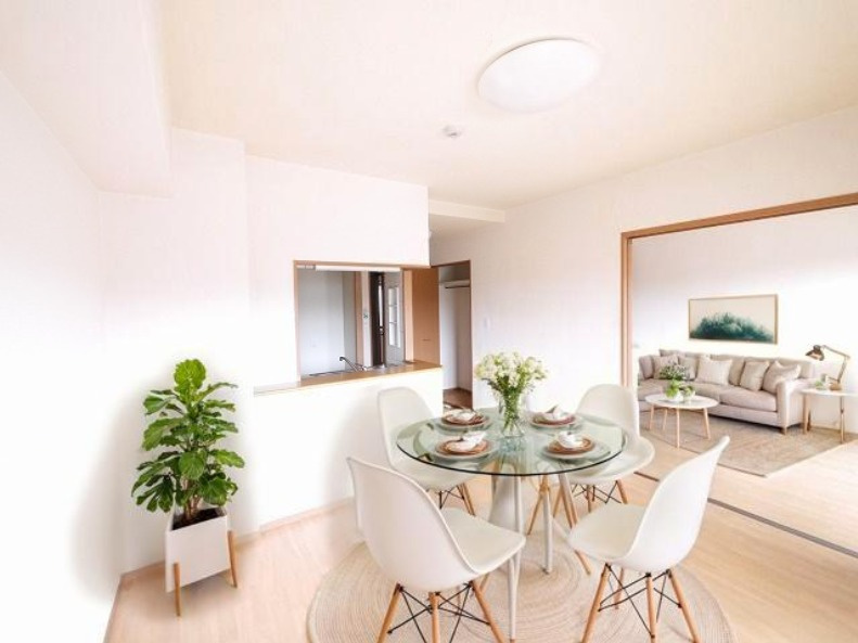 レーベン　ＡＺＵＫＩの居間・リビング|CGで家具等を配置したもので家具等は含まれません
