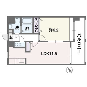 リブル高砂の間取り|リブル高砂（1LDK）　間取り