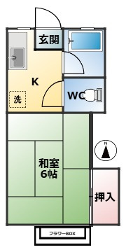 カツザワコーポAの間取り|敷金礼金ゼロ【カツザワコーポA】
