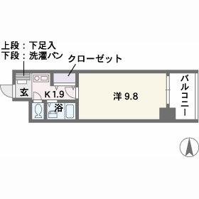 キャメロット･パークビューの間取り|キャメロット･パークビュー（1K）　間取り