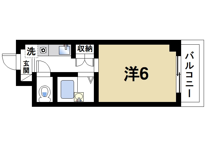 新大宮シティ・パルの間取り|1Rの間取りです