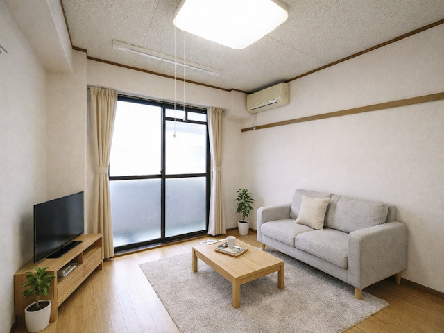 新大宮シティ・パルの居間・リビング|CGで家具等を配置したもので家具等は含まれません。