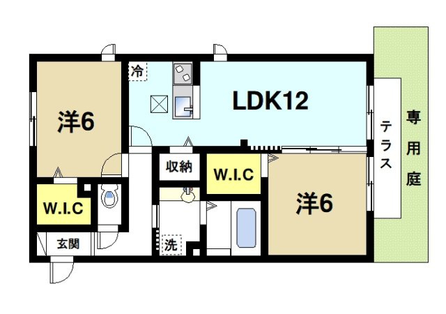 シェソワ（六条）の間取り|収納豊富な2LDKです