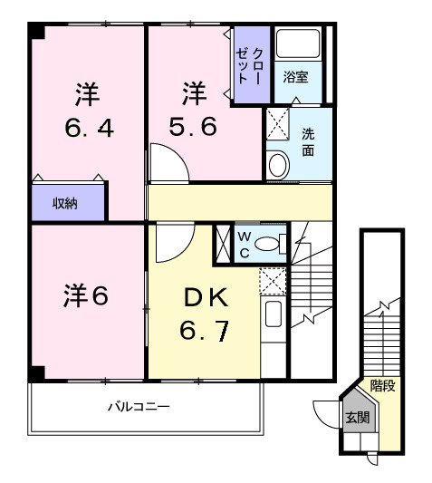 クレールの間取り