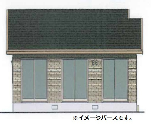 倉敷市加須山の一戸建ての外観パース