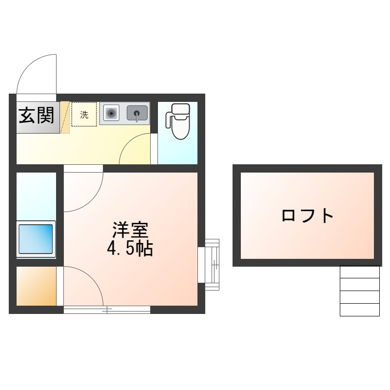 アップルハウス緑町Bの間取り
