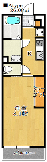 【間取り】 | リブリ・Ｂｌｏｏｍ | 広々とした居室です