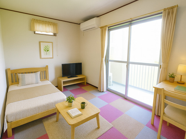 南紀寺ハイツの居間・リビング|CGで家具等を配置したもので家具等は含まれません