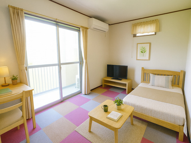 南紀寺ハイツの居間・リビング|CGで家具等を配置したもので家具等は含まれません