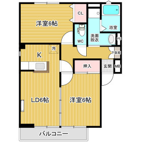 サンガーデンM'Sの間取り|収納豊富な2LDKのお部屋です♪
