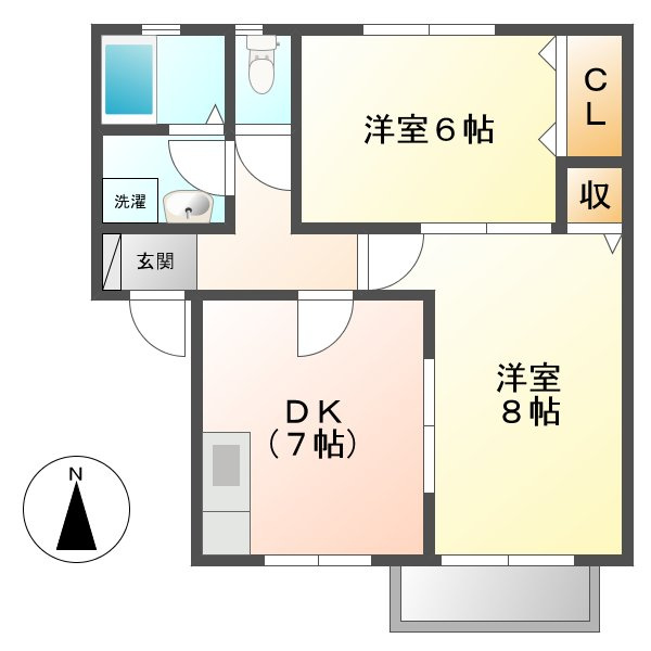 アブニール若宮の間取り