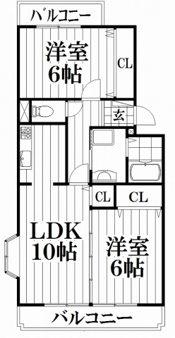 【間取り】 | K・ピアッチェーレ門真南