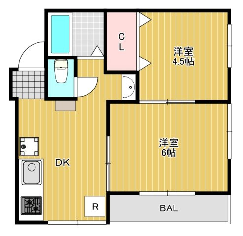 【間取り】 | ベルフラッツ戸越