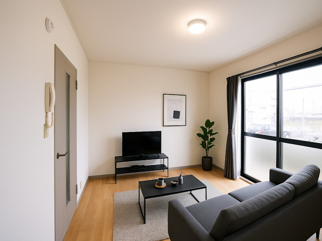 フローラ新大宮の居間・リビング|CGで家具等を配置したもので家具等は含まれません。