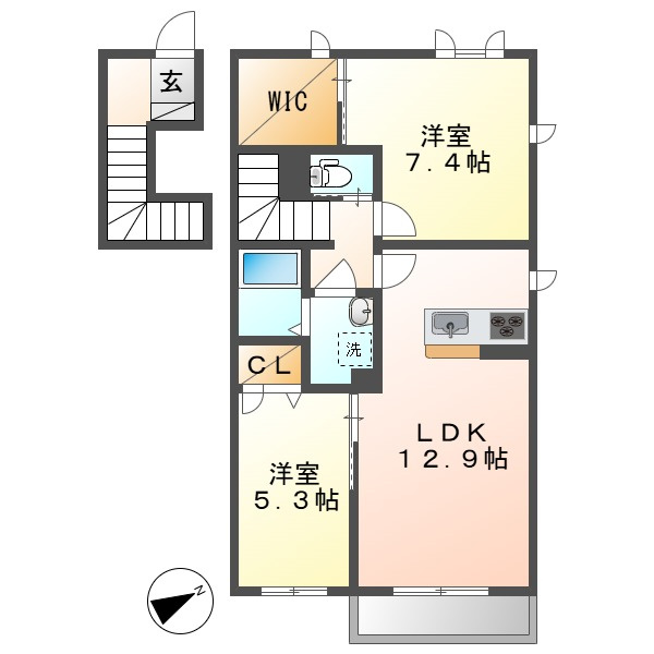 セレーナＢの間取り