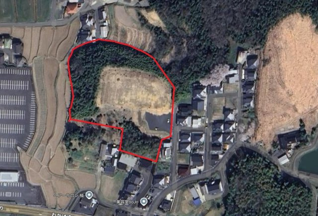 津山市野介代　事業用地3037.87坪の地図