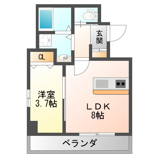 大幸ロイヤルA5の間取り