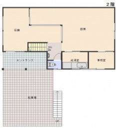 津山市上之町　売店舗併用住宅の間取り|2階間取り