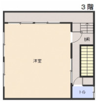 津山市上之町　売店舗併用住宅の間取り|3階間取り