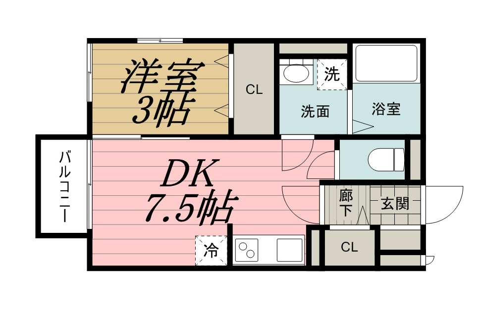 グランモア登戸　壱番館の間取り