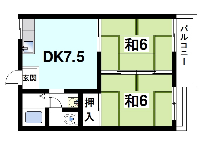 メゾン松塚の間取り|和室で落ち着きます
