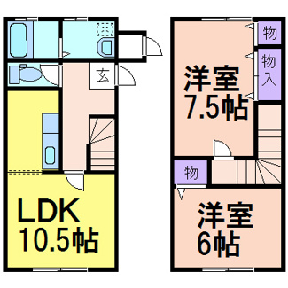 【間取り】 | ラフォーレ栄町B棟 | 間取りです