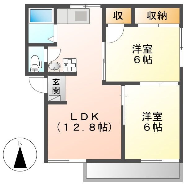 スバルハイツＢの間取り