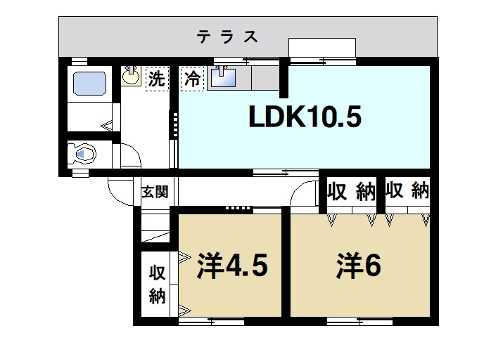 ボナール奥村の間取り|ファミリーさまにおすすめの振り分け間取りです
