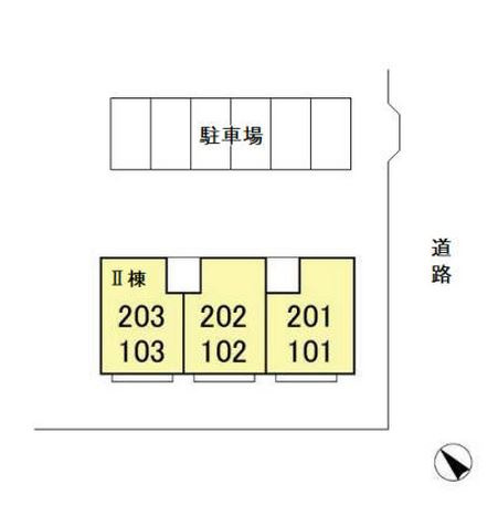 グリーンハイツⅡの駐車場