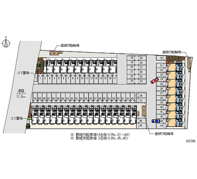 【区画図】 | 英俊C | 屋根付き駐輪場あります
