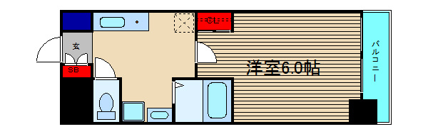 大阪市浪速区桜川４丁目の賃貸マンションの間取り