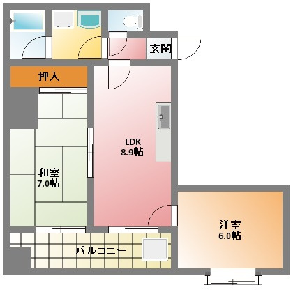 【間取り】 | レスカール幸町