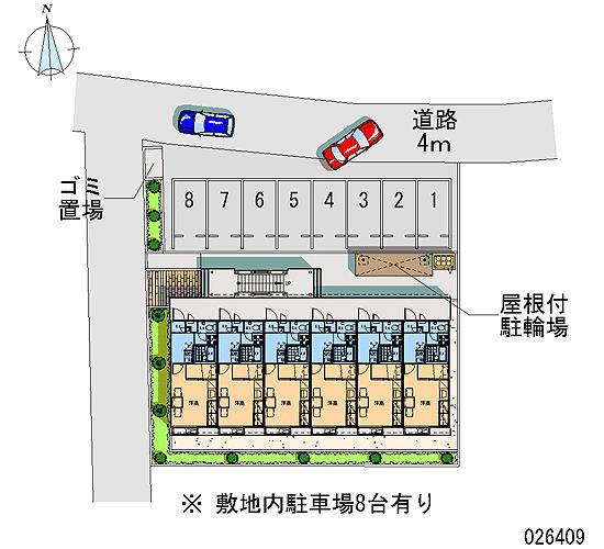 レオパレスロッソピアンコIIの駐車場