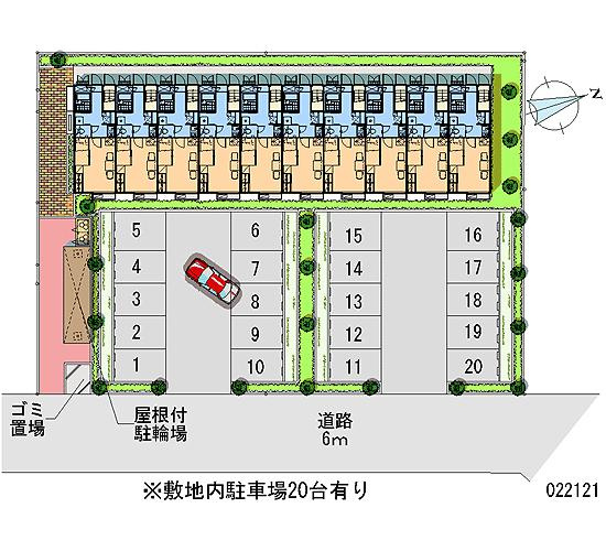レオパレスハーヴェスト湖北の駐車場